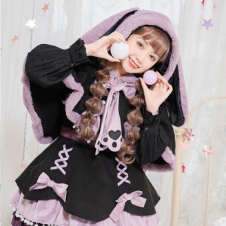 Devil Rabbit Sweet Lolita Winter Cloak & JSK by With Puji (WJ146)